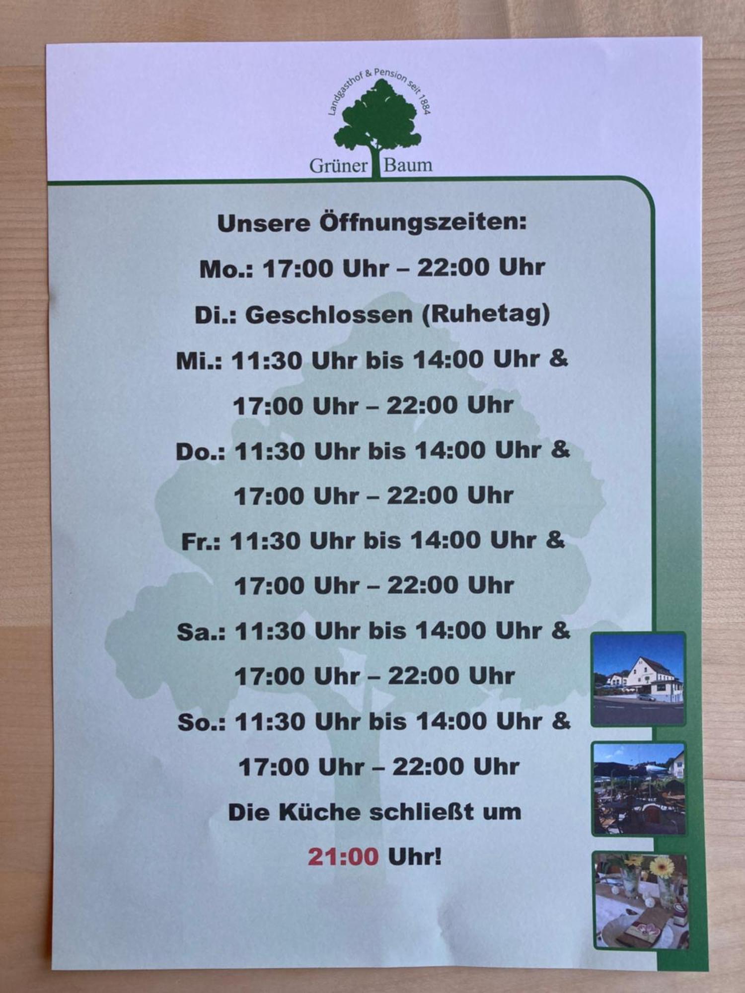Restaurant Gruener Baum Hotell Leidersbach Exteriör bild