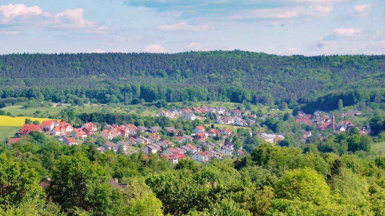 Restaurant Gruener Baum Hotell Leidersbach Exteriör bild